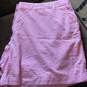 Pink sear suckers shorts